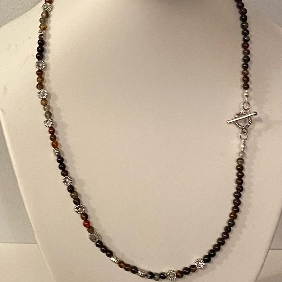 NEW Genuine Agate gemstone necklace - Picture 2 of 2